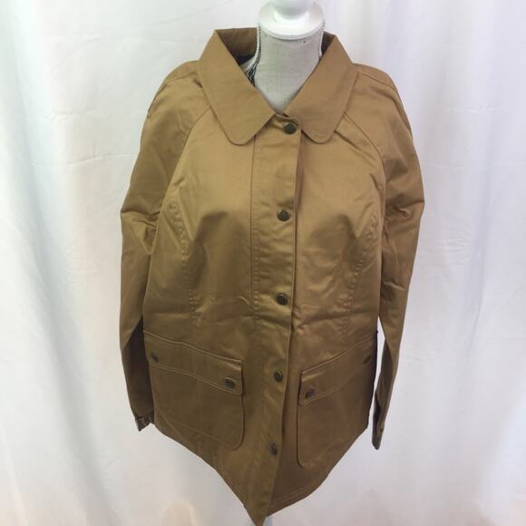 Denim&Co hi lo snap button Jacket Yellow Gold XS - Picture 2 of 13